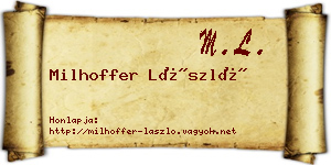 Milhoffer László névjegykártya