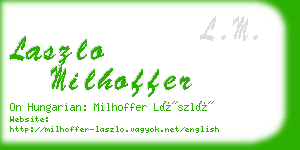 laszlo milhoffer business card